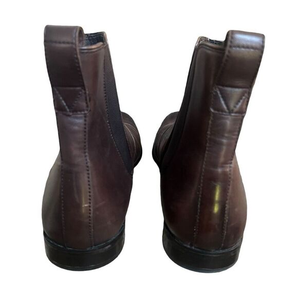 John Varvatos $698 Amsterdam Brown Leather Ankle Boots Size 13 Slip On - Picture 12 of 15